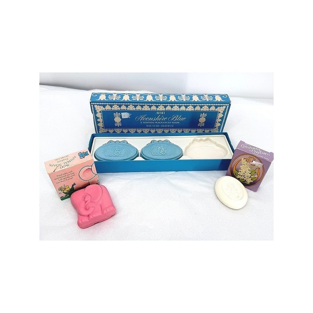 Avon Soap Lot Guest Bath VTG 1980s Fragranced Decorative Hostess Novelty Decor